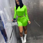 Womens 2021 Womens Spring Clothing Crop Top T Shirt With Shorts 2 Piece Outfits 2 Piece Short Set