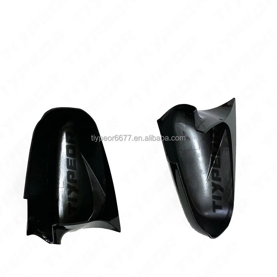 product for honda civic 2002 2005 glossy black ox horn side rear view mirror cover trim-8