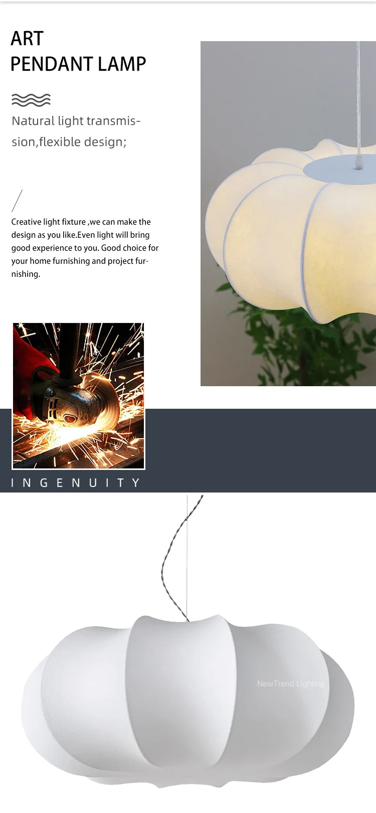 dxzp02 simple indoor decoration pendant lamps for restaurant hotel dining living room bedroom silk led chandelier -1