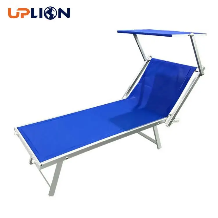 folding chaise lounge with canopy