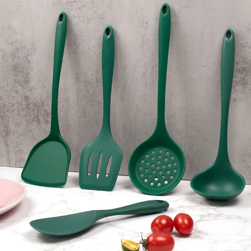 High quality reusable Kitchen accessories silicone cooking utensils kitchen utensil set 5pc of silicone spatula set kitchenware