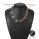 Necklace Simple Alloy Butterfly Necklace Personality Temperament Multi-layer Ladies Alloy Pendant Necklace
