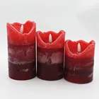 Red Candles Red Candle Red Pillar Grave Buddhist Grave Electric Battery Candles Led Flameless For Celebrate Festival