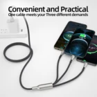 Zinc Alloy Multi Functional Charging Cable Type C Port PD Fast Charging For All Phone