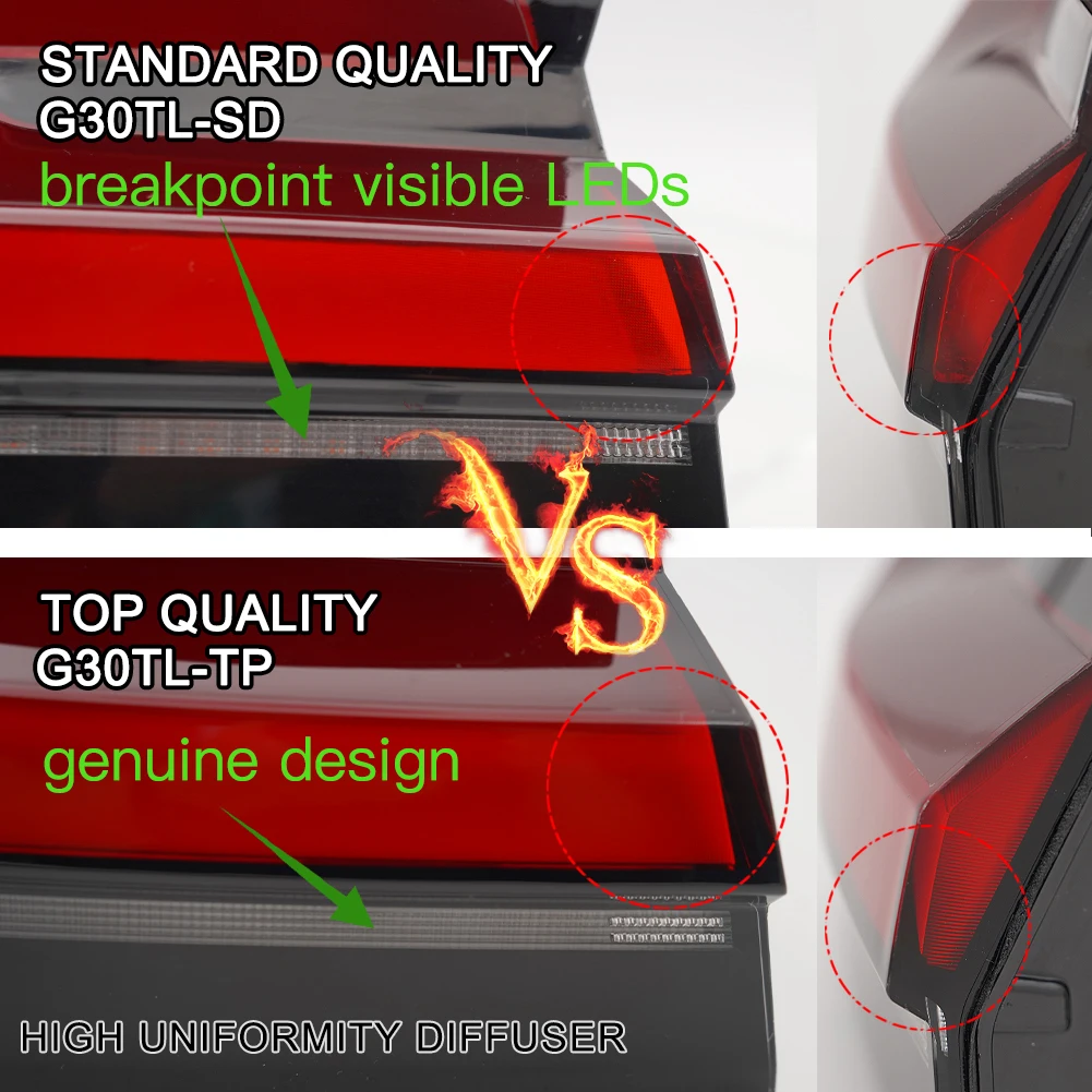 product f10 to g30 style car tail light with middle lamp for bmw f10 tail light with bar f18 m5 tail lamp 2011 f10 light plug and play-9