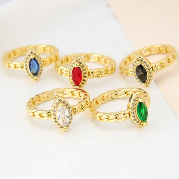 Simple Type Oval Moissanite aaaaa Crystal Zirconia Ring Green Women's Diamond Rings Women Engagement