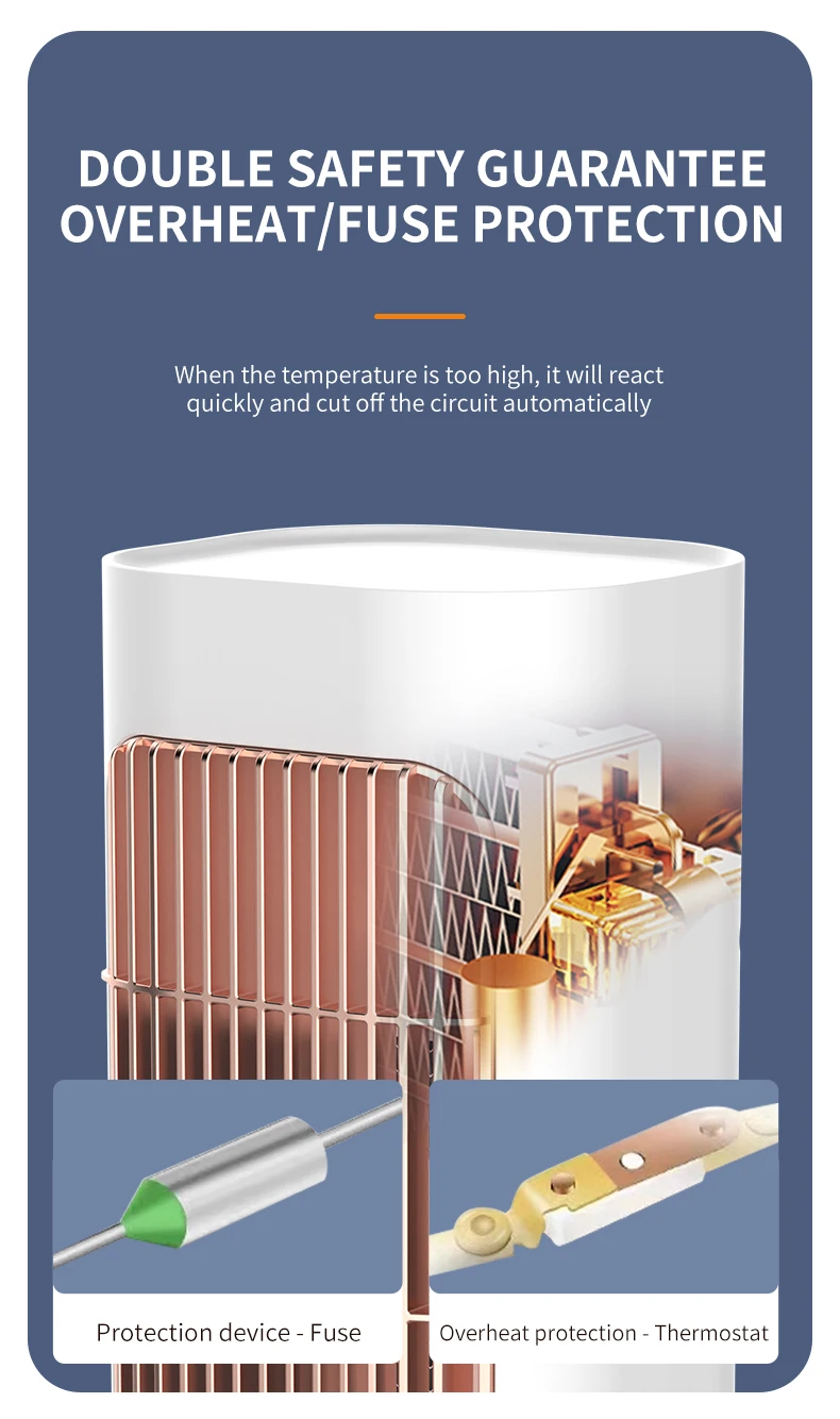 Mini Air Conditioner, Portable, 1200W, PTC - detail 16