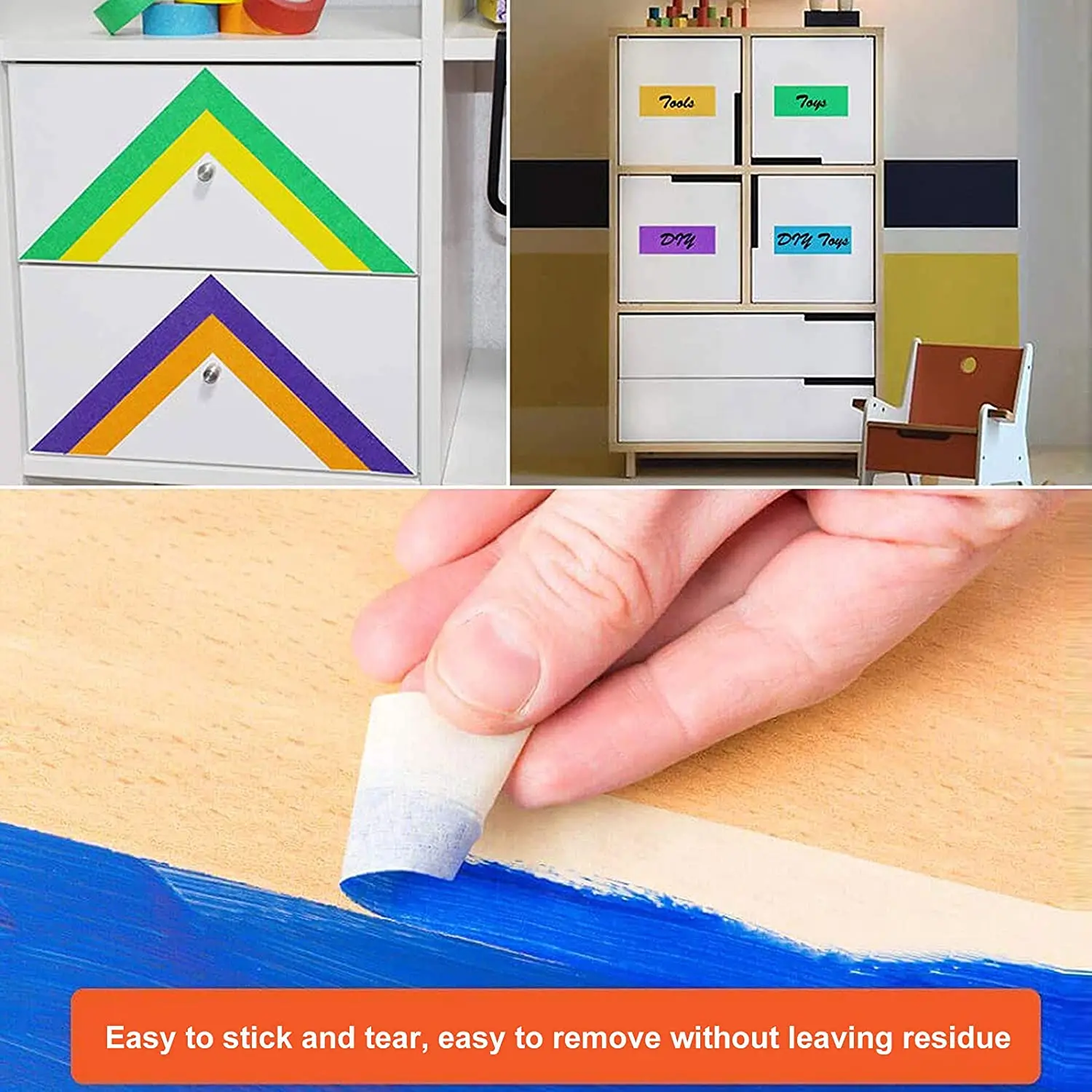 High Temperature Resistant Masking Tape for Automotive Painting, 2 Inch Wide, Removable Adhesive