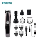 Hair Trimmer PRITECH 6 In 1 Hair Trimmer Grooming Set IPX4 Waterproof Multifunctional Hair Clipper
