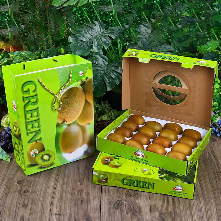 green fruit gift box portable green kiwi packaging 32 capsules