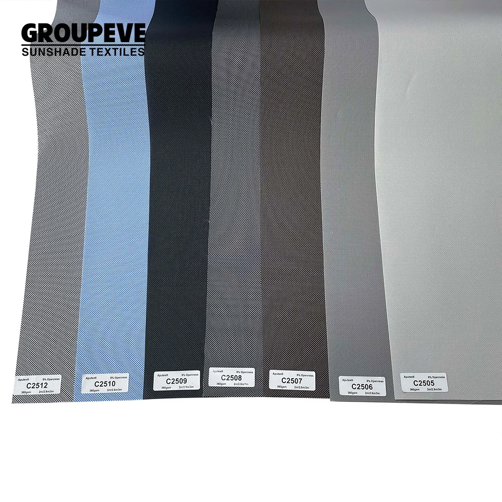 430GSM Transparent Fire Proof Retardant Sun Shade Fabric with 2/2.5/3m Width