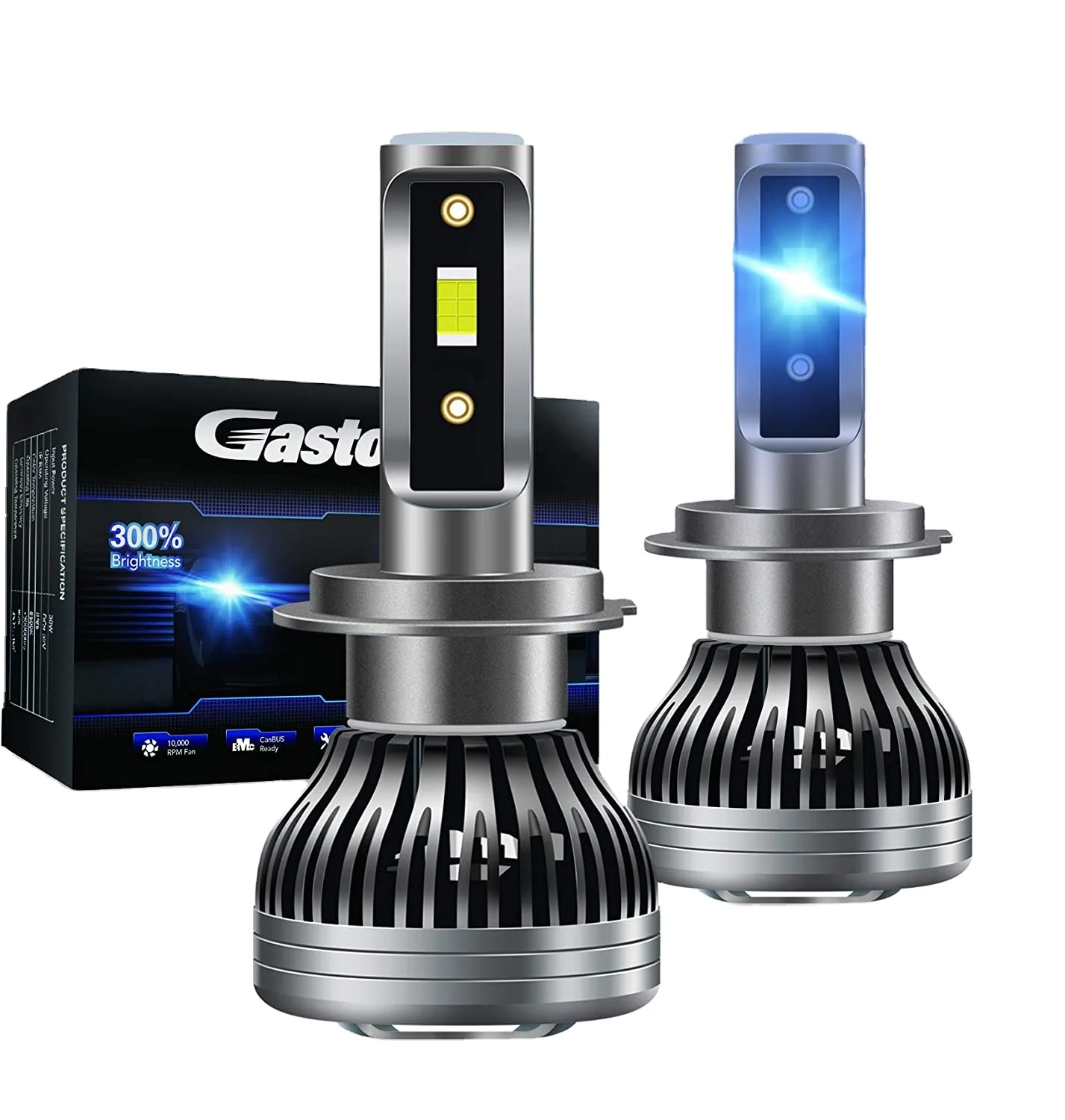 Hick Og hold stewardesse Gastokyle H7 Led Headlight Bulbs60 W 10000 Lumens 6500k Xenon White  All-in-one Conversion Kit Halogen Replacement Pack Of 2 - Buy H7 Led  Headlight Bulbs,Halogen Replacement,60 W 10000 Lumens 6500k Product on