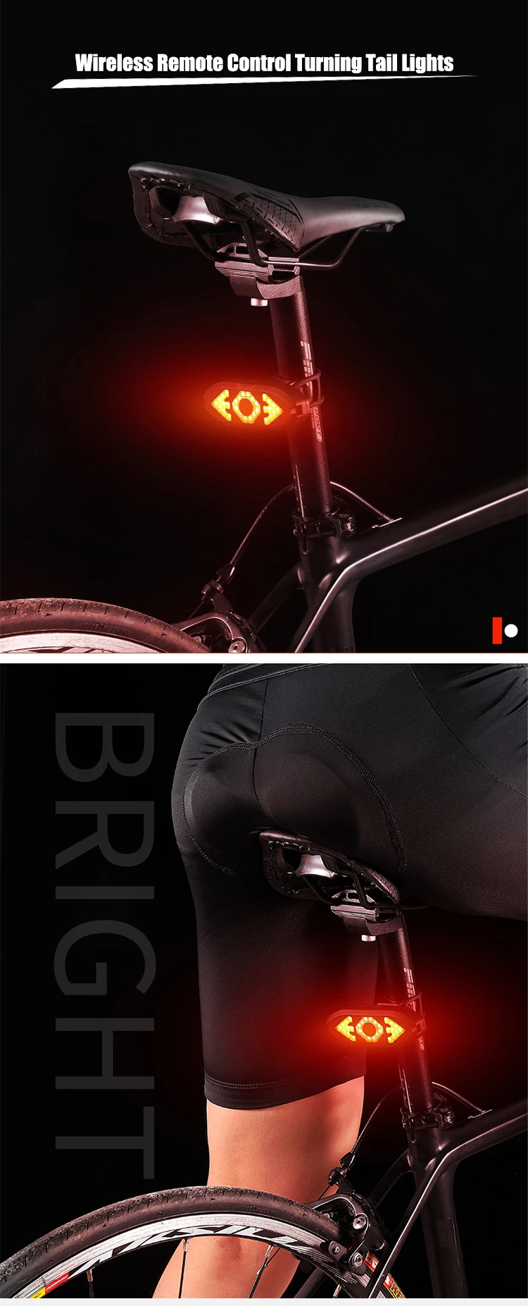 Bike Tail Light With Turn Signals And Light,Bike Alarm Horn With Remote