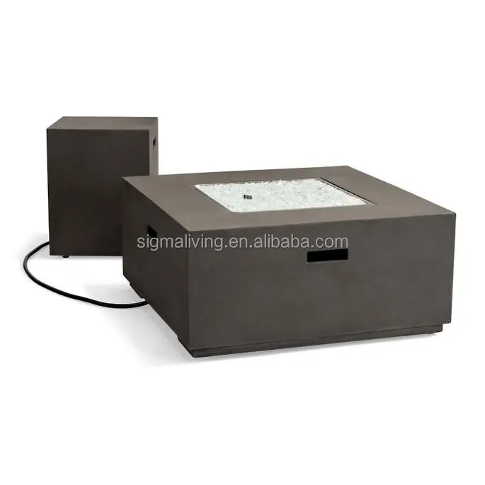 outdoor outdoor fire pit table garden set natural gas propane fire table in gray