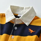 Stripe Polo Kids Striped New Fashion Smart Children Yellow Stripe Polo Shirt Pant 2 Pcs Wholesale Kids Boy Clothing Set