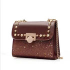 Bag Messenger Wholesale Custom Fashion Trend PU Leather Small Sequins Ladies Square Bag Chain Bag Shoulder Messenger Bag