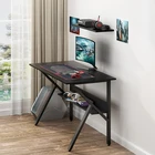 Study Table Black Metal Frame Modern Simple Style Study Table PC Desk Gaming Desk Computer Table
