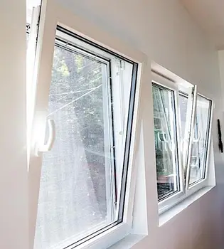 ALUFRONT Modern Style Double Glazed Aluminium  Windows Tilt and Turn Design for House Villa or Hotel