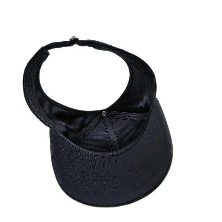 Wholesale Custom High Quality Bun Backless Visor Tennis Hat Half Empty Top Ponytail Cap For Women 