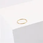 Gold Ring Minimalist Small Diamond 18k Gold Plated Ring Fashion Simple Ladies Ring