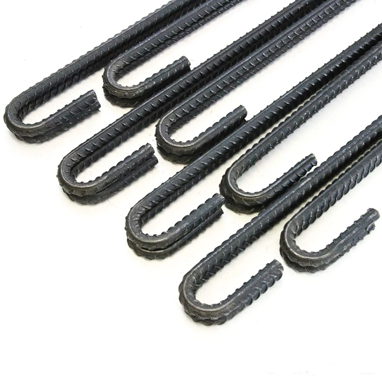 16" Ground Anchor Rebar Stakes Heavy Duty 8 Pcs J Hook Curved Steel Anchors 