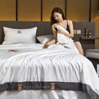 Luxury Hotel Decorative Bedding Set Designs Washed Silk Summer Quilt Comfort Sleeping Quilt Cover