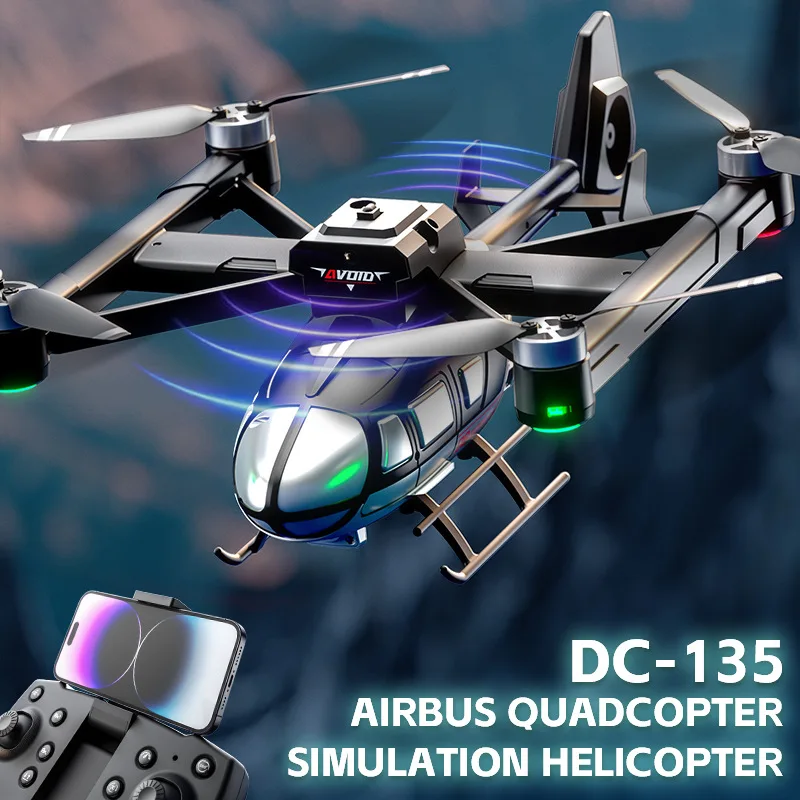 4CH Drone With 8k Camera Simulation Model Brushless Helicopter  Obstacle Avoidance Dual Camera RC Drone