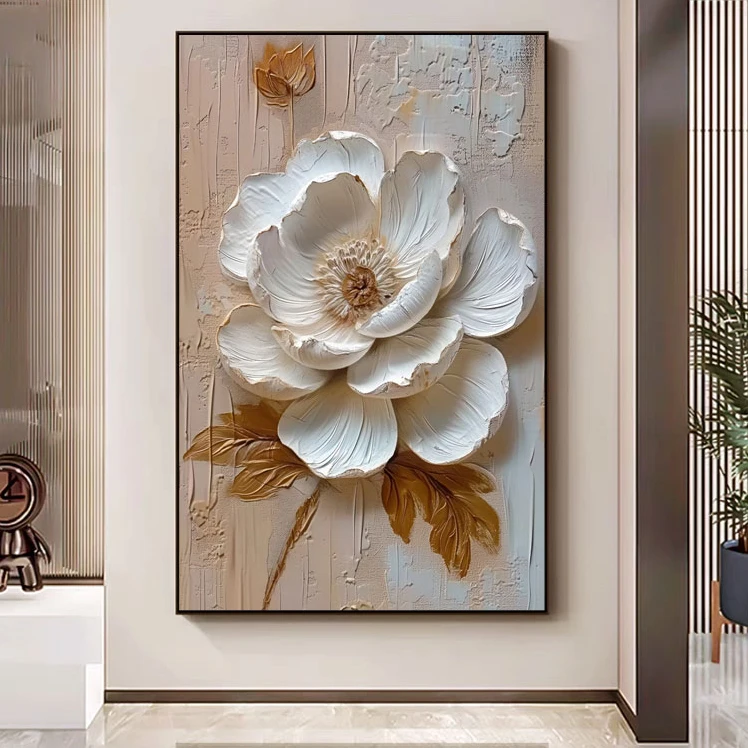 3D Abstract Wall Art Oil Paintings Modern Style Flower Canvas for Home Office Hotel Decor for Living Room H54fb0de30d0f4bb9a114f3b78d3d145cx