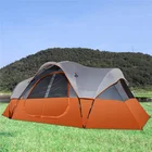 Family Camping Tent 10 People Family Party Music Festival Tent Big Simple Large Mesh Windows Double Waterproof Tent
