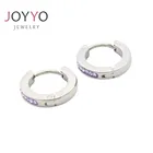 Colorful Crystal Children's Piercing Earrings Fashion Stainless Steel Top Quality African Earrings