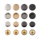 Coat 501# Standard Type Non-porous All-copper Snap Button Brand Down Jacket Trench Coat With Metal Buttons