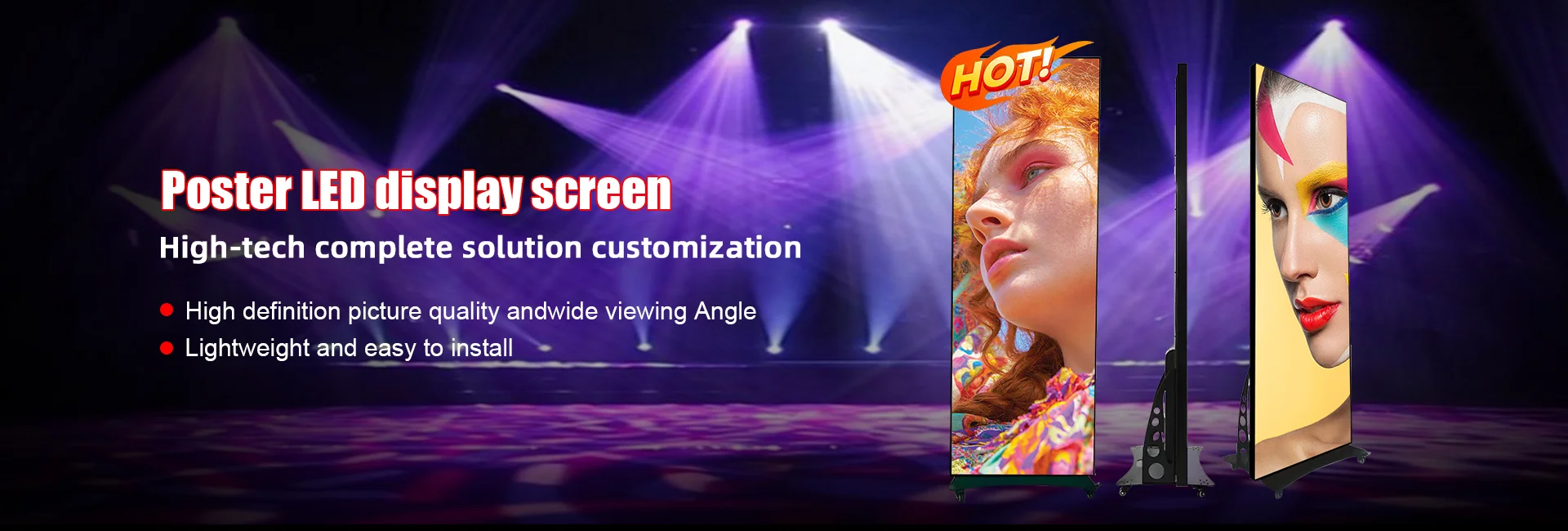 Factory High Quality Ultra-Thin Indoor LED Poster Display Screen Popular Advertising Video Wall and Display Machine for Private manufacture