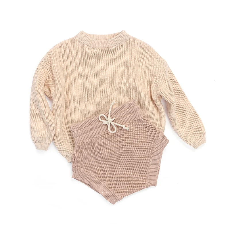 Wholesale Girls Newborn Baby Autumn Knitted Shorts Outfits Sweater Sets - Buy Baby Knitted Set,Newborn Baby Sweater Outfits,Kids Sweater Set Product on Alibaba.com