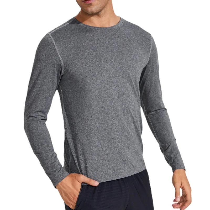Custom Spring Fall Casual Gym Wear Clothes Men Sport Golf Active Running Sweat-Wicking Quick Dry Fitness Long Sleeves T Shirts