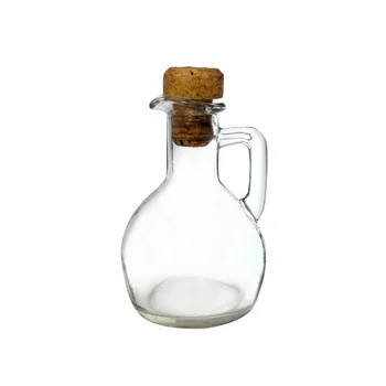 Best Selling extra Clear Glass Cooking Olive Oil Bottle With Handle And Cork Stoppers