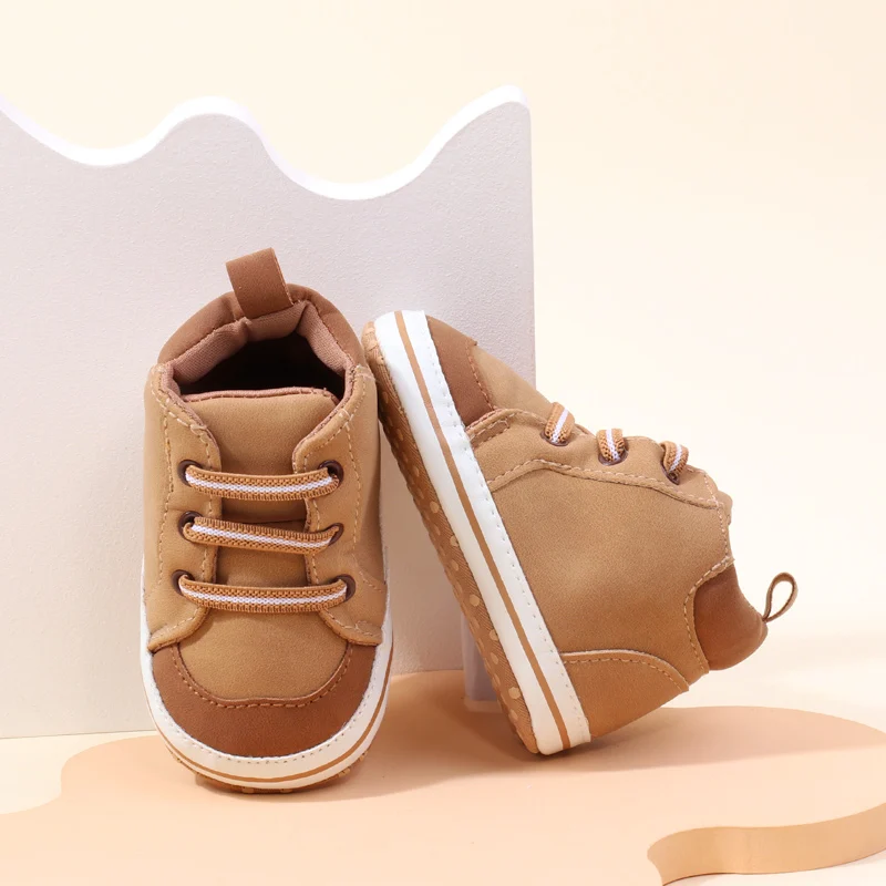 2024 New Arrival Breathable Soft PU Leather Baby Boy Shoes Light Weight Flat Anti-Slip for Spring and Autumn details