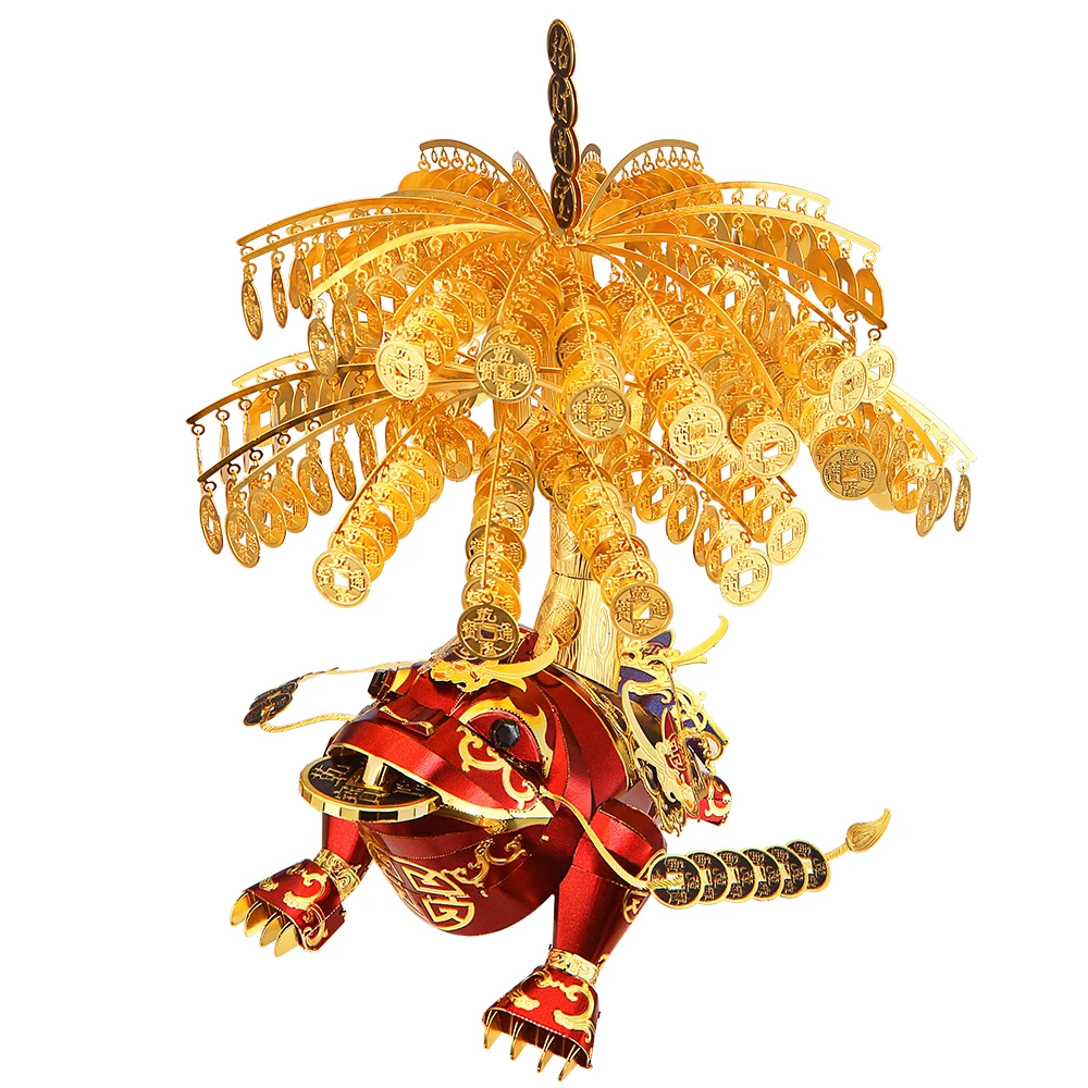 model kits piececool golden toad 3d metal puzzle model craft