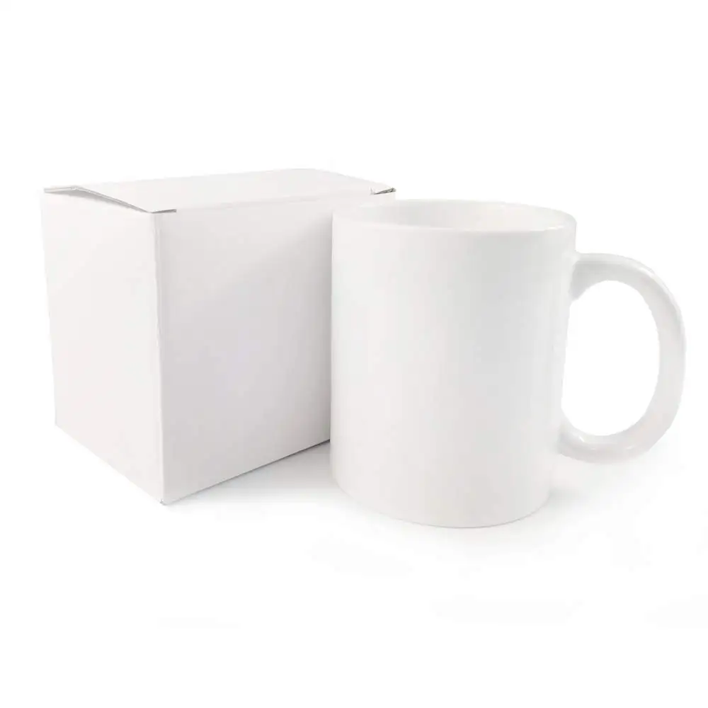 New Design White Wholesale Stocked Sublimation blank ceramic coffee cups Mugs for sublimation