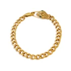 Gold Snake Chris April Fashion Jewelry PVD Gold Plated 316L Stainless Steel Snake Charm Cuban Chain Bracelet