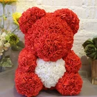 Roses Rose Heart Best Selling Artificial Flowers Roses Teddy Bear Valentine's Day Gifts 40CM Rose Bear With Heart