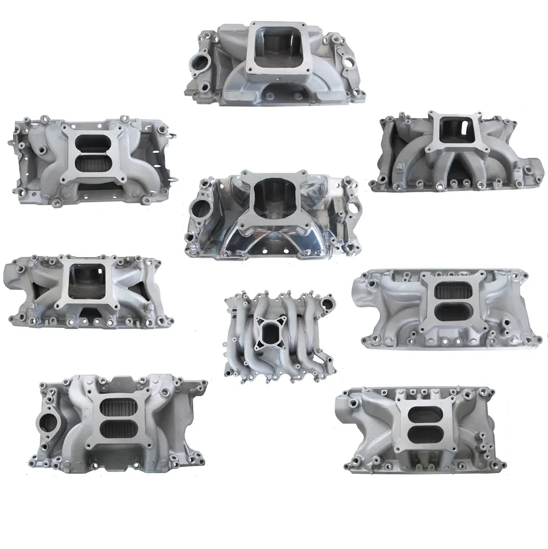 Cast Aluminum Intake Manifold Sbc Bbc Sbf Bbf Ls Chevy V8 Chrysler