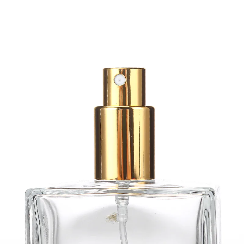 Hot Sales Custom Cosmetic Empty Square Perfume Refillable Bottle 30ml CustomPump Spray Perfume Glass Bottle