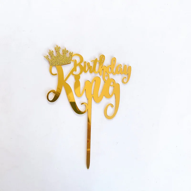 Crown Birthday King Queen Princess Prince Acrylic Toppers