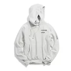 FYB New Arrivals Men Autumn Winter Hooded Street Long Sleeve Loose Solid Color Hooded Casual Tops White Men's Hoodies