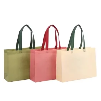 In Stock Eco-friendly Tote Bag Foldable Shopping Non-Woven Packing Bag Large Grocery Bags Convenient Storage Cloth factory