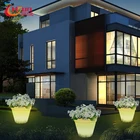Flower Pot Color 2020 New Product Waterproof RGB LED Light Garden Flower Pot