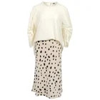 Skirt Skirts Huiquan 2021 Retro Wave Point Midi Skirt Breathable Loose Casual Skirt
