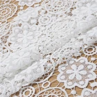 Guipure Lace 2020 Best-selling Circle And Floral White Guipure Embroidery Lace Fabric For Garment