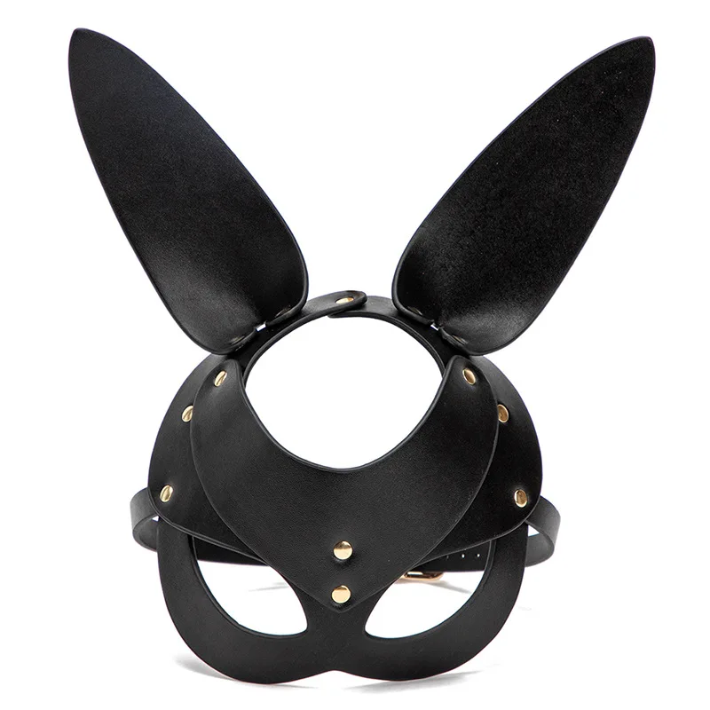 Role Play And Costume Cosplay Sexy Leather Blindfold Party Club Rabbit Woman Sex Flirting Toys picture