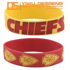 Bangles Cheap Hot Wholesale Custom Name Bangles Football Hockey Team Logo Silicone Bracelet Bangles
